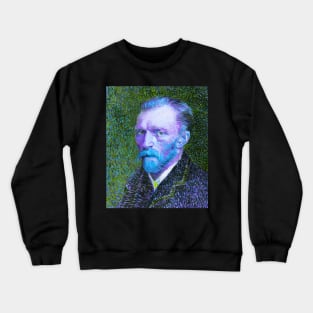 neon pop art vaporwave aesthetic van gogh self portrait Crewneck Sweatshirt